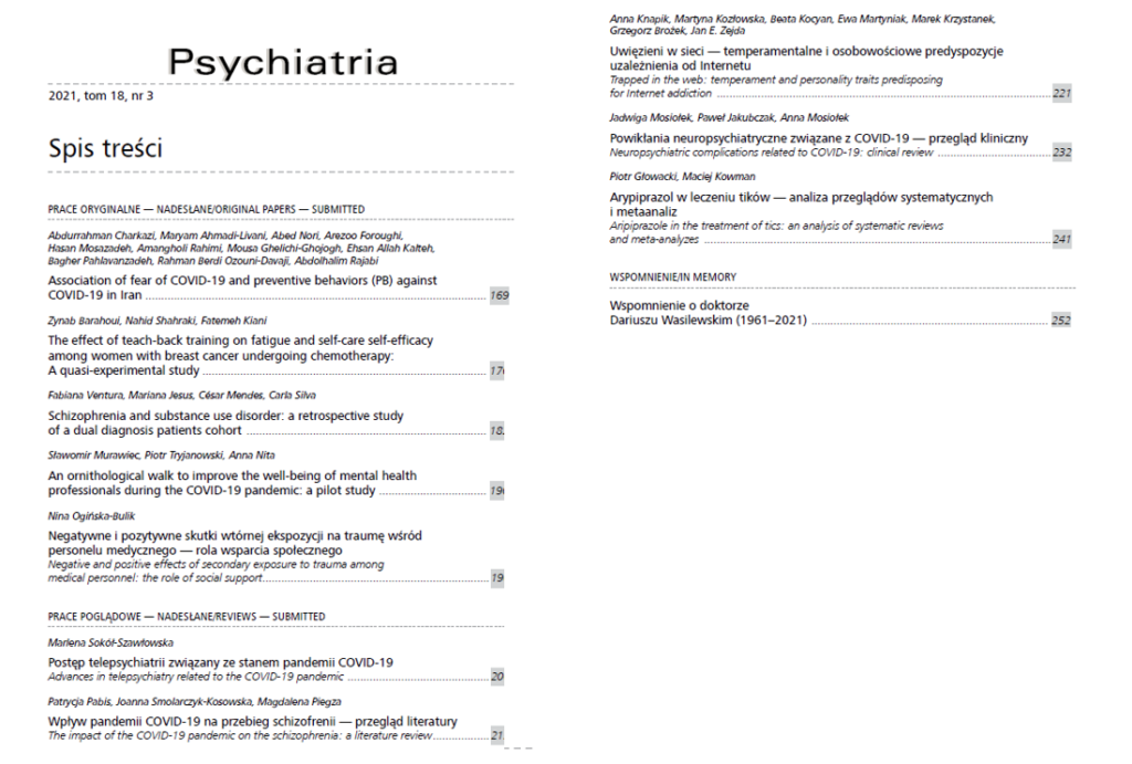 Nowa „Psychiatria” numer 3 2021